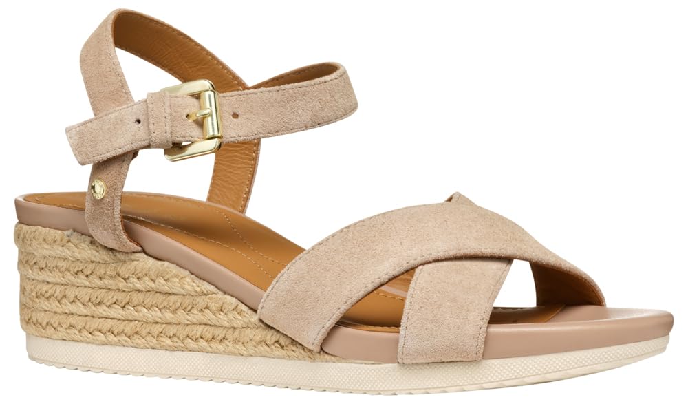 Geox D Ischia Corda B, Women’s Wedge Sandal, Dk Skin,