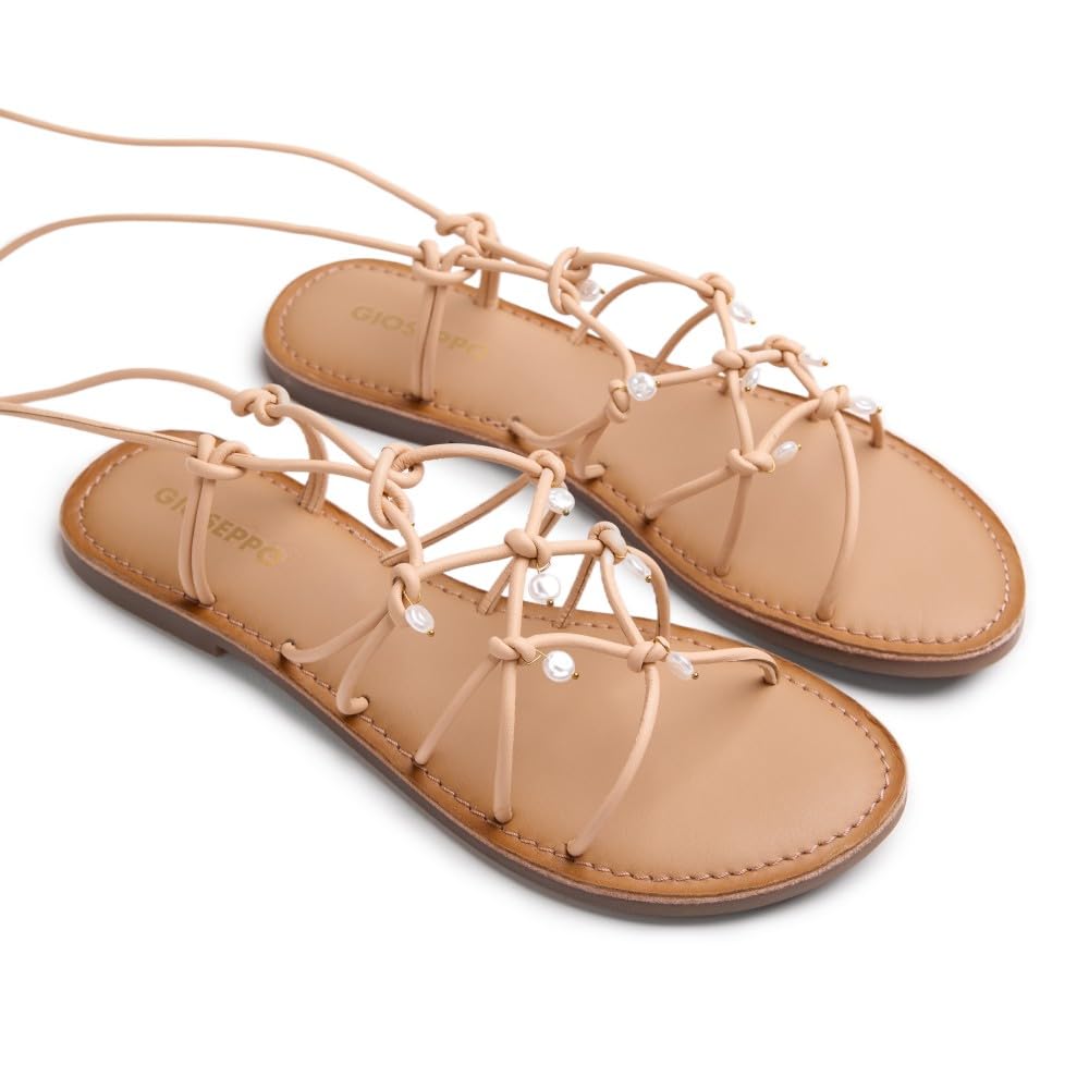GIOSEPPO Veliko, Women's T-Strap, Nude, 40 EU