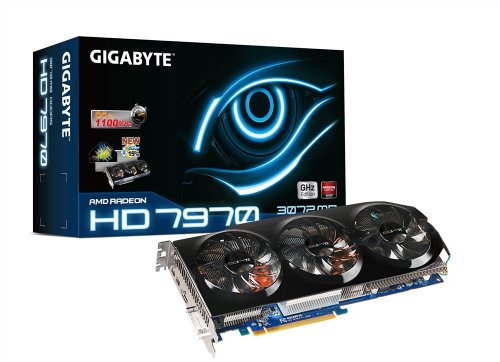 Gigabyte Radeon HD 7970 WF 3X GHz Edition 3GB GDDR5 PCI-Express 3.0 DVI-I/HDMI/2x mini-DP Crossfire Ready Graphics Card GV-R797TO-3GD