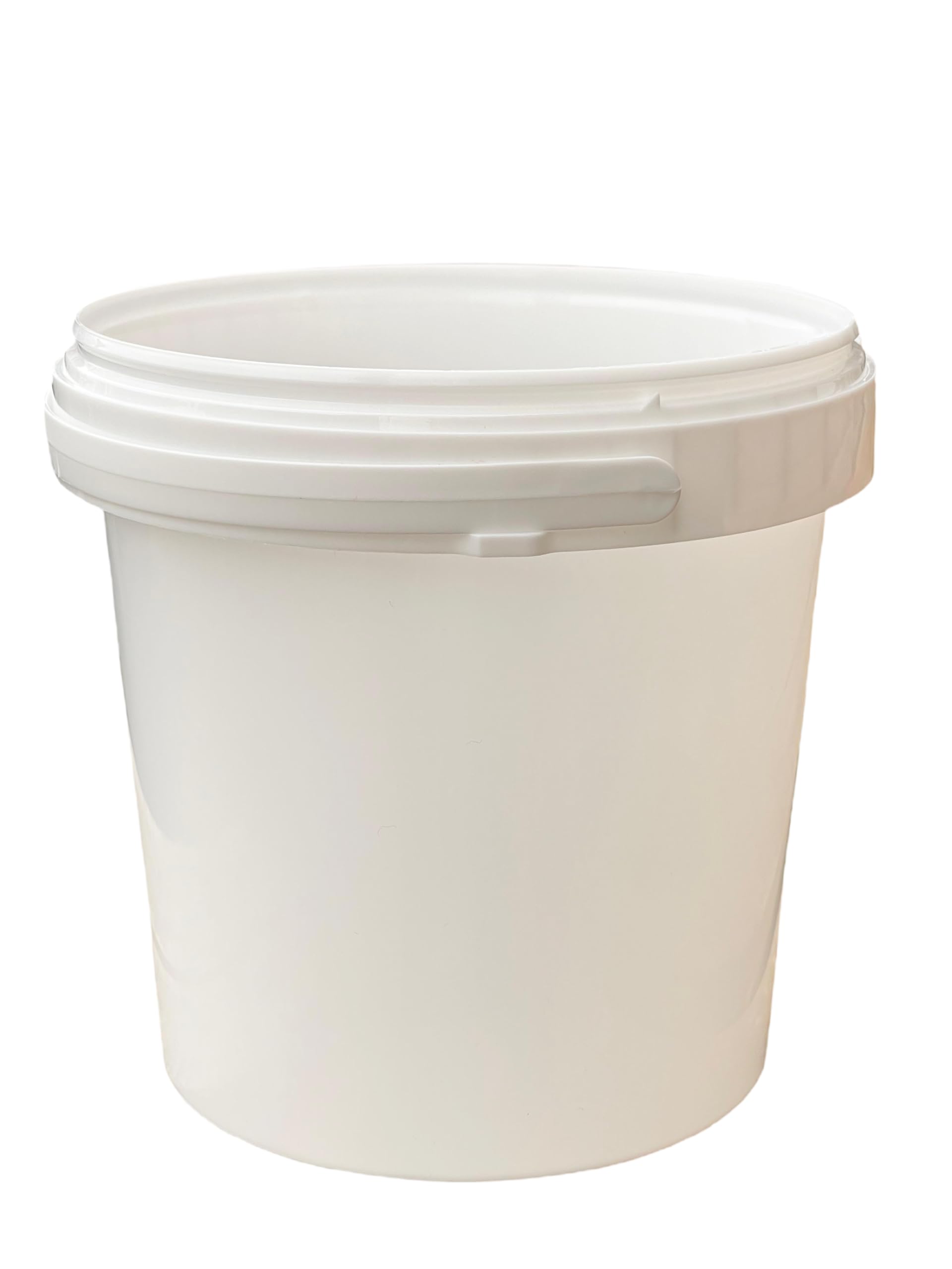 PowerChem 100 x 1 l Kunststoff-Eimer + Griff und Deckel – strapazierfähig, lebensmittelecht, BPA-frei, Mehrzweck-Fermentation, Futtermittel, Trockenfutter, Flüssigkeiten, Chemikalien, Hydrokultur