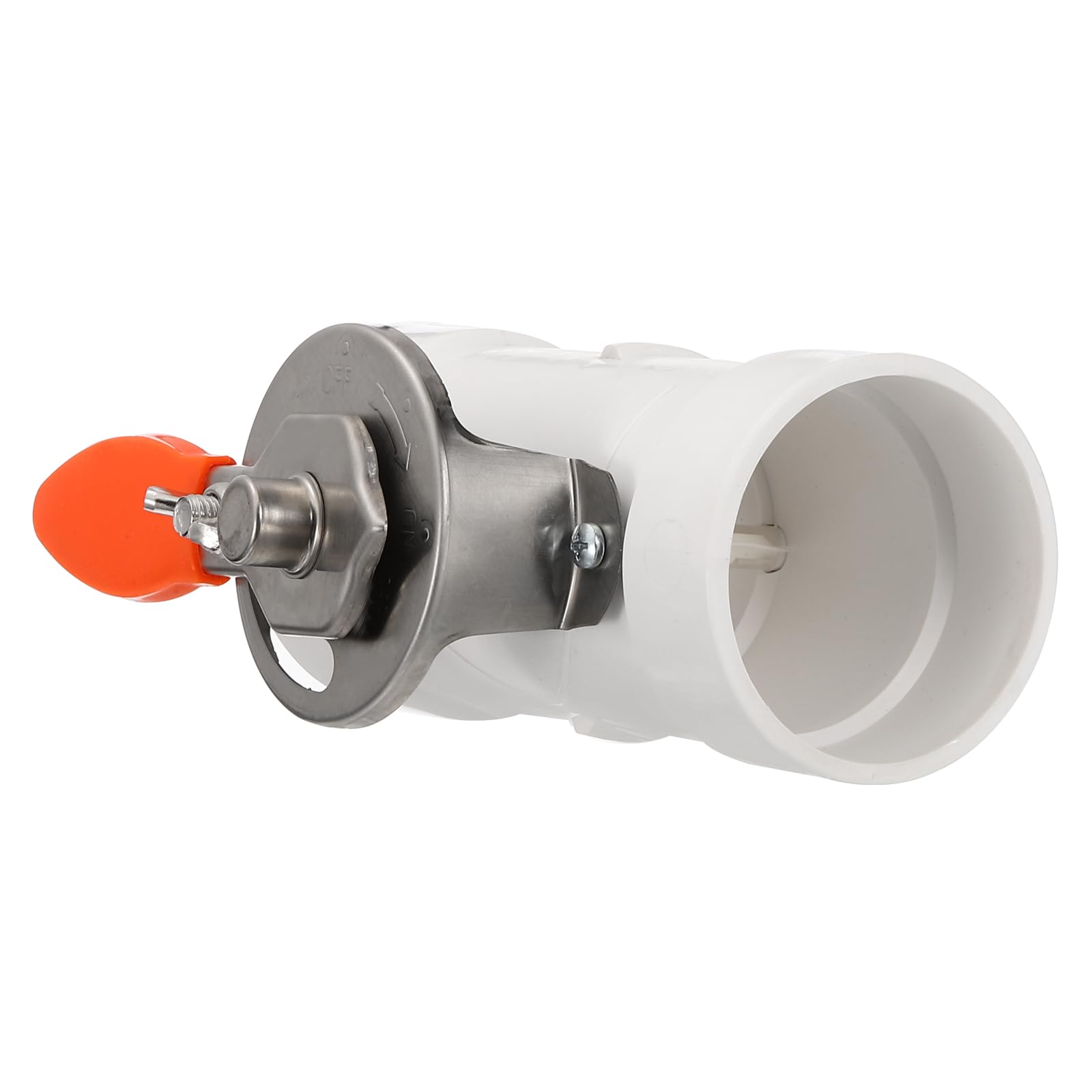 PATIKIL 2.5 Inch HVAC Duct Manual Volume Damper, PVC Adjustment Flame Retardant Airflow Backdraft Dampers Control for HVAC Air Balancing System, White