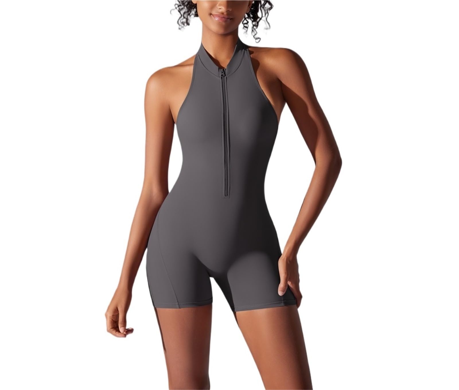 Combinaison de yoga dos nu pour femme - Body gainant pour le ventre et le fitness