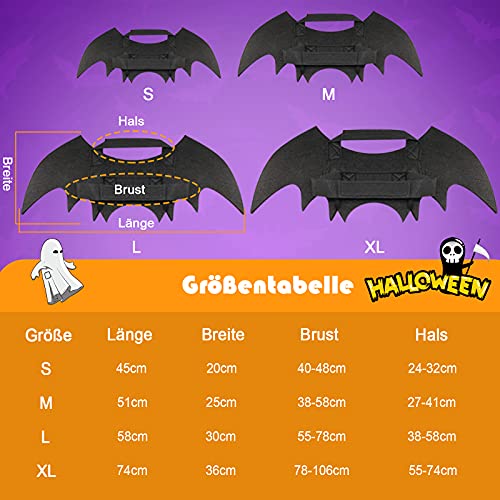 RANYPET Ailes Chauve Souris de Grands Chiens, Costume Halloween Chien，Déguisement Chauve Souris Chien pour la décoration de Grands Moyens Chiens Cosplay et Fête d'halloween – vue 3