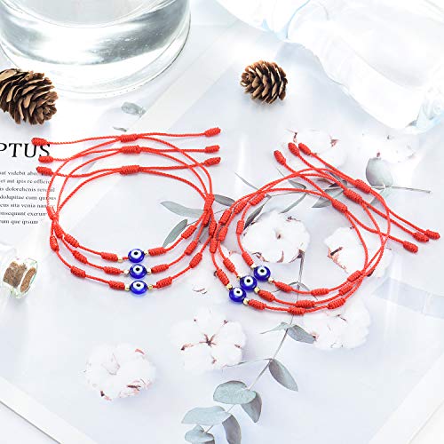 Tarsus (Ver.3) Evil Eye 7 Knot Lucky Bracelets Adjustable Red String Amulet for Women Men 6 Pcs Bracelets3