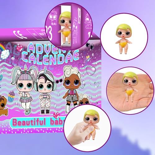 Calendrier de l'Avent 2025 poupée et accessoires pour filles