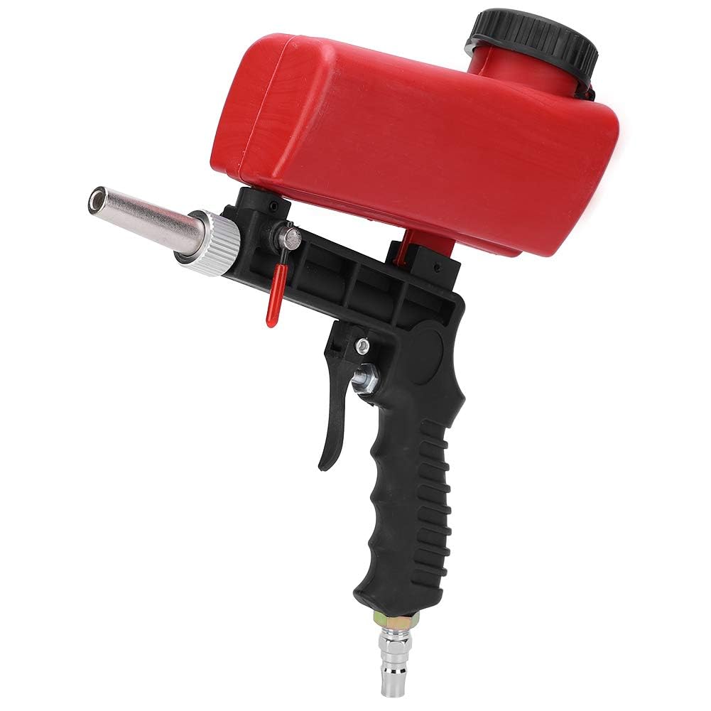 Machine de Sablage Pneumatique, Pistolet de Sablage Portatif Réglable Industriel avec Pot de Matériau de Grande Capacité pour L'Industrie Manufacturière et la Maintenance Automobile