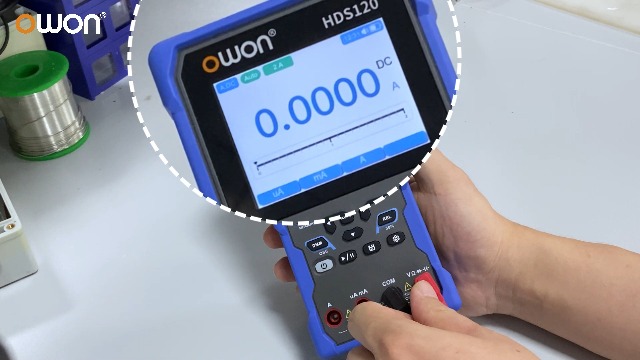 Image of OWON HDS120 Oscilloscope 2 in 1 1MHz Handheld Multi Functional Oscilloscope Multimeters, 20000 Counts Digital multimeter 2.8 inch IPS screen Display Universal Test Instrument (oscilloscope+multimeter)