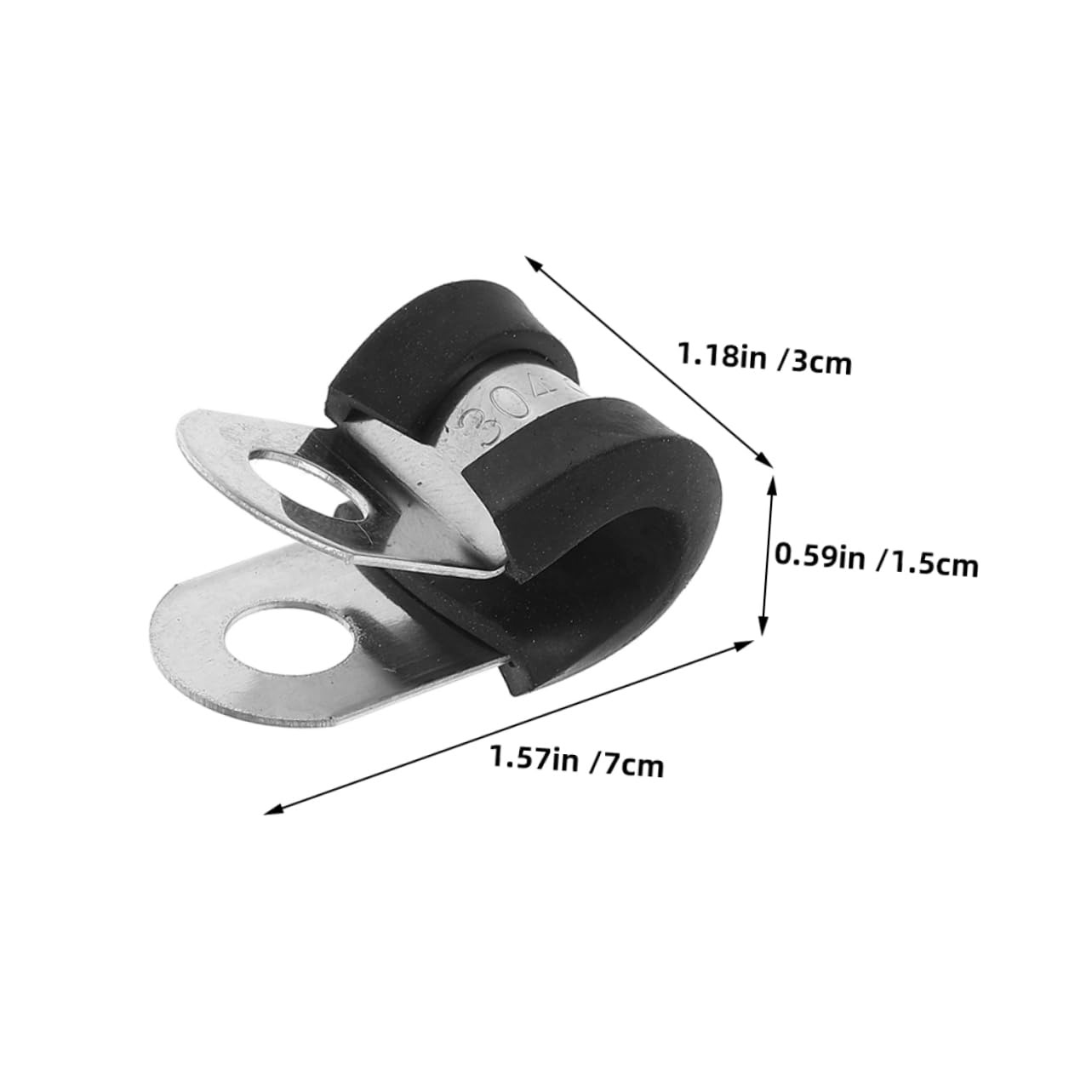 Veemoon 100 Pezzi Morsetti per Cavi in Acciaio Inossidabile Rivestimento Isolante, Design a Forma di R, Diametro Foro 6,3mm, per Uffici e Fabbriche, Fissaggio Sicuro e Installazione