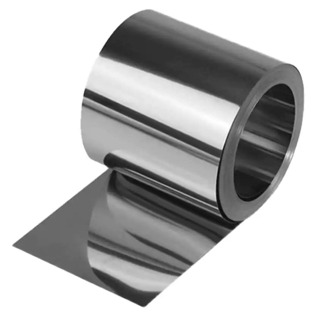 YUZGUHEY 1Meter 304 Stainless Steel Strip Sheet Thickness 0.01-1mm Coil Plate Width 100mm .02/0.05/0.07/0.08/0.09/0.1/0.2/0.3/0.4/0.5mm(Thick 0.2mm)
