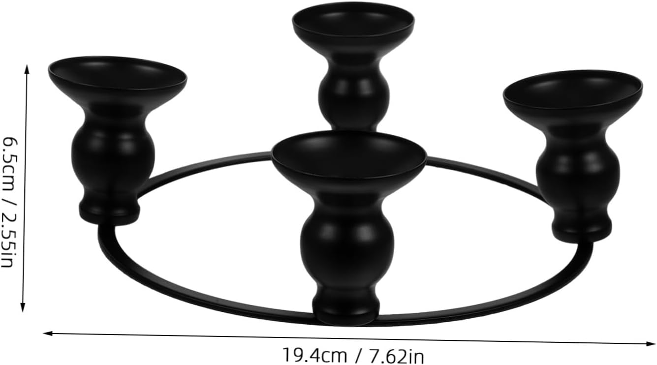 Taper Candle Holder for Christmas Centerpieces Iron Design for Table Decor Accessory Gourd Cup