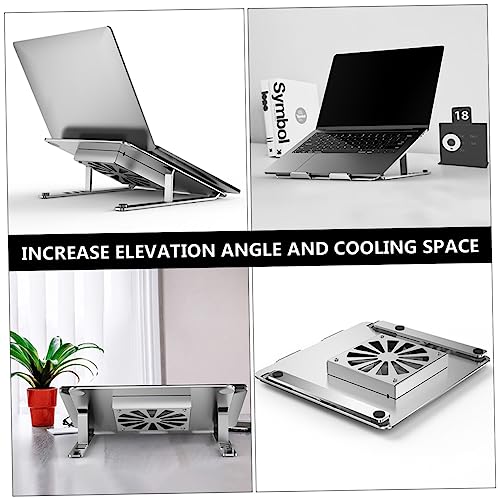 POPETPOP base ajustable para laptop con ventilador LED RGB miniatura 5
