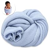 Newborn Posing Wrap Newborn Photography Props Soft Stretch Knit Blanket Handmade Wrap for Baby Boys Girls Photoshoot