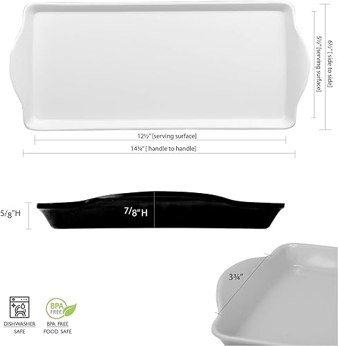 Miniatura 2 de Reston Lloyd Corelle Coordinates charola de melamina con asas, (Tidbit Tray), Shadow Iris
