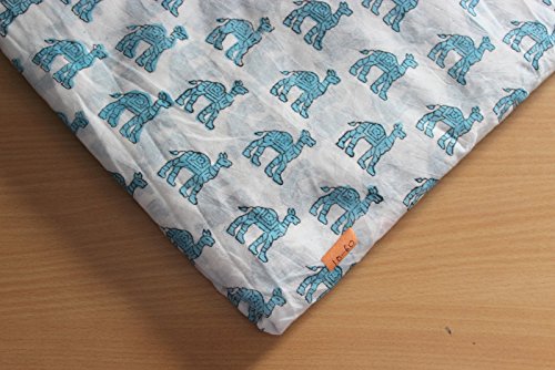 Tkanina bawełniana z nadrukiem blokowym Indyjska tkanina ręcznie drukowana, miękka tkanina bawełniana od The Yard Fabric, Jaipuri Kurti drukowana tkanina na letnią sukienkę (20 jardów)