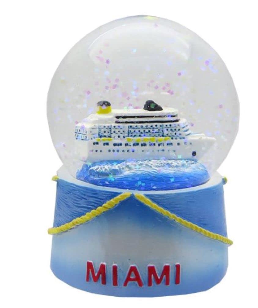 Miami Florida Cruise Ship Snow Globe