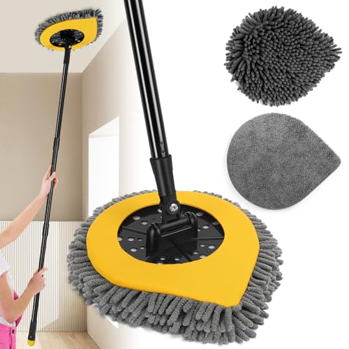 Wall Cleaner Mop with Long Handle, Wall Duster for...