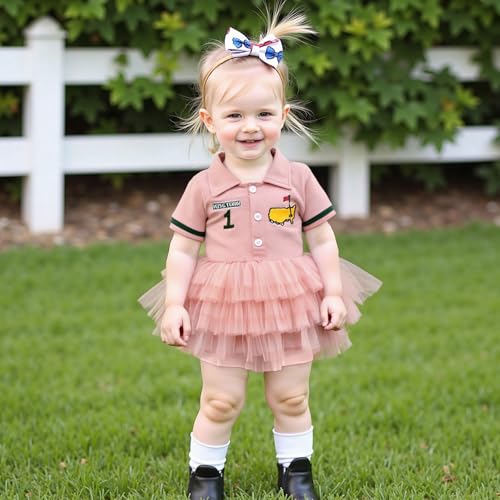 Toddler Baby Girl Summer Outfit Golf Dress Kids Tour 1 Polo Short Sleeve Tulle Tutu Dress Summer Birthday Clothes2
