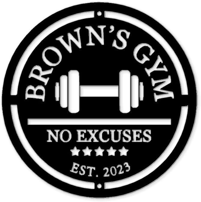 Custom Gym Metal Sign - Personalized Fitness Wall Art, Sport Theme Decor for Home Gym, Garage, or Office, Gift for Fitness Lover, Men