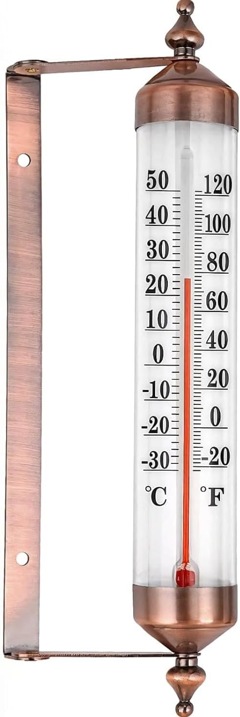 New Model Large Numbers Premium Steel Outdoor/Indoor Thermometer Waterproof Vintage Style Wall Decorative