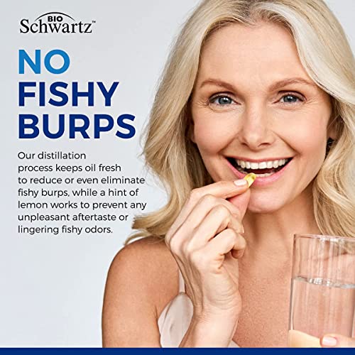 Triple Strength Omega 3 Fish Oil Supplement - 2250mg EPA DHA Omega 3 Fatty Acids from Wild Caught Fish, Supports Joint, Eyes, Brain Health - Burpless Lemon Flavor, Gluten Free, 180 Omega3 Softgels - Image 4