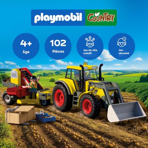 Playmobil Country 72161 Tracteur équipé d'une arracheuse de pommes de - vue 4
