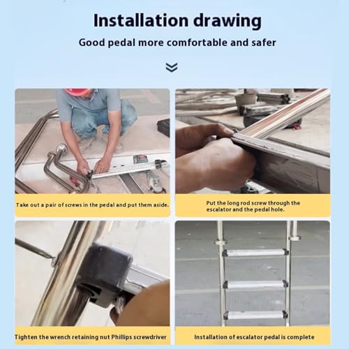 Escalera para Piscina de Acero Inoxidable Antideslizante miniatura 5