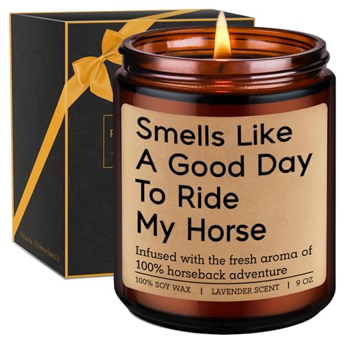 GSPY Scented Candle - Horse Gifts for Women, Girls, Men - Cool Gifts for Horse Lovers,...