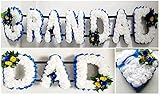 mySilkFlowers Dad Funeral Package Grandad Heart Funeral Flowers Tribute Name