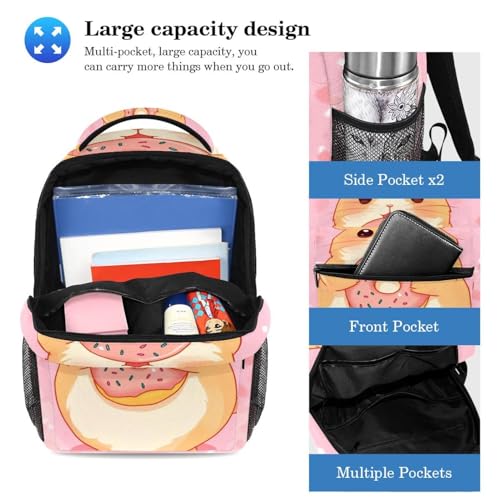 Sac à dos beignet 2 pièces grand format pour l école et voyage ado