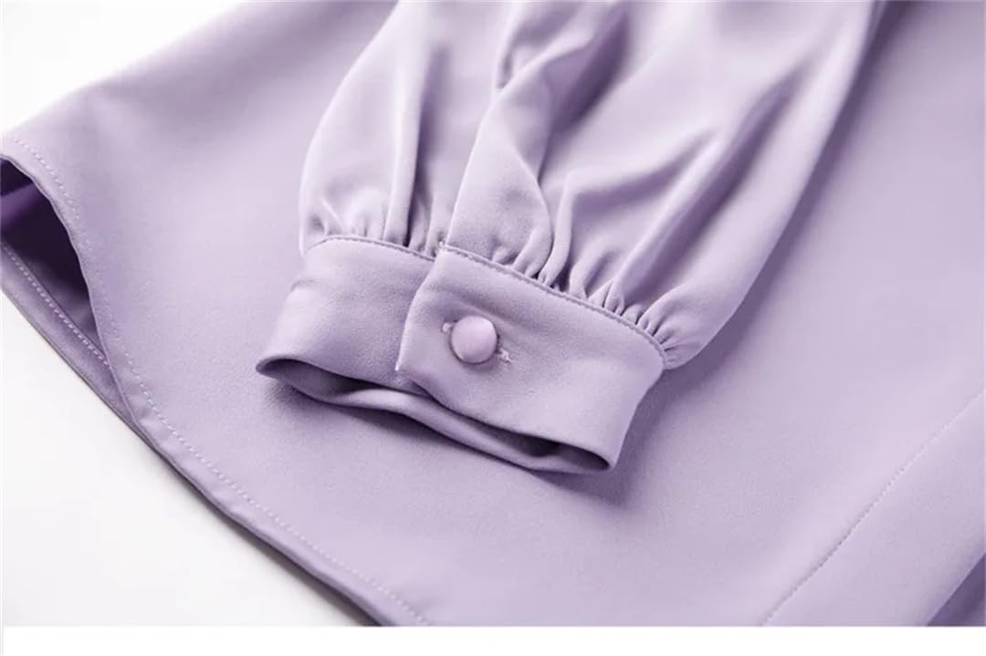 Blusa elegante para mujer, estilo occidental, cuello alto, diseño holgado para camisa