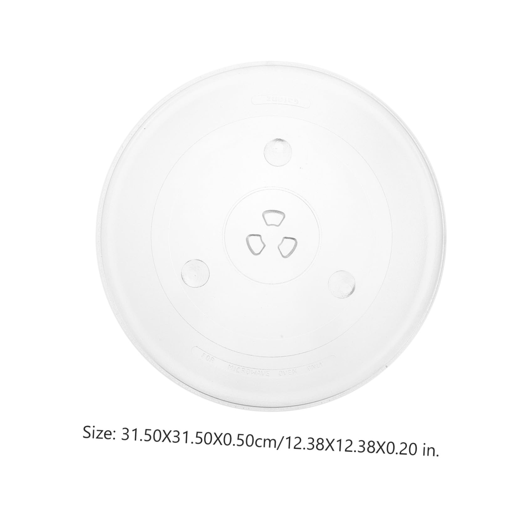 iplusmile Plato Giratorio de Vidrio Grueso para Microondas y Horno Plato de Cocina Resistente con Ranuras para Estable Repuesto Compatible con Múltiples Marcas y Modelos