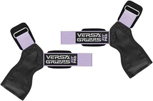 Versa Gripps® Fit Pro, hecho en EE. UU., correas de muñeca para atleta femenina, el mejor accesorio de entrenamiento Lila,Azul (Blue
