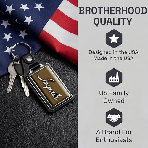 Image of Brotherhood Car Key Chain for Impala - Classic Models Keychain for Men and Women Gift Key Ring
