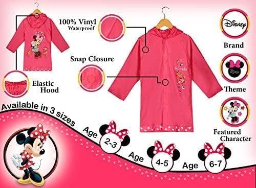 Disney Minnie Mouse Girls’ Pink Hooded Rain Slicker, Waterproof, 4-5 Years - Image 4