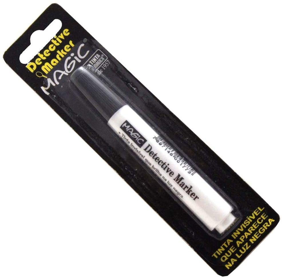 Caneta Mágica Escrita Invisível Luz Negra + Frasco com Tinta 30 ml