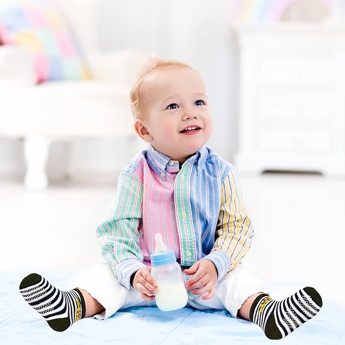 TERI BERI Baby Boys Grips Socks Kids Toddlers Infants Non Slip/Anti Skid Crew Cotton Socks (2-3Years, 4) 4