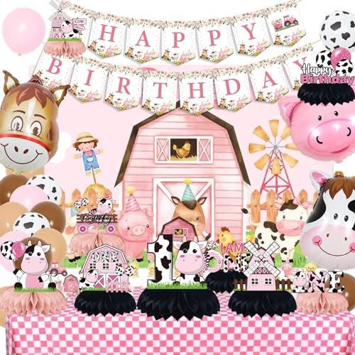 image for TONIFUL Holy Cow im One Birthday Decorations Table Honeycomb Centerpie