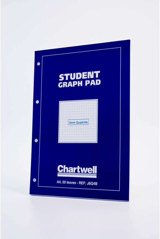 Clairefontaine Chartwell Graph Pad, 5 mm Squared, A4, 50 Sheets - Blue Cover
