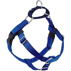 Freedom No Pull Dog Harness | Adjustable & Gentle | Comfortable Control for Easy Dog Walking | for Small Medium and Large Dogs | Made in USA (Blue, XL (Chest 31″- 35″))