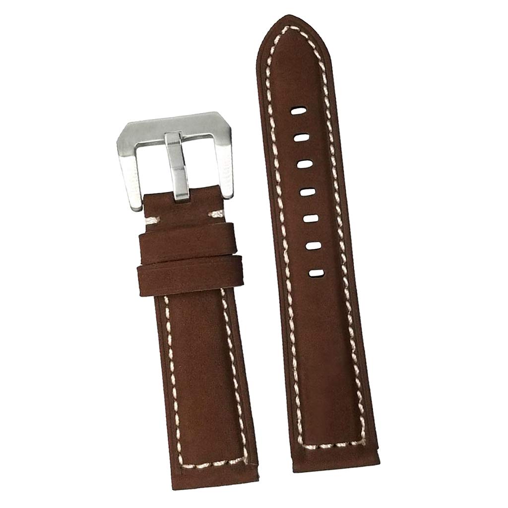 CALANDIS Vintage Hand-Stitched Leather Watch Band - Quick Release Strap Deep Brown 24mm (B09ZTX8NW6) Amazon Price History, Amazon Price Tracker