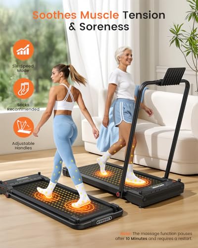 Image of ANCHEER Walking Pad with Incline - Under Desk Treadmill with Handle Bar