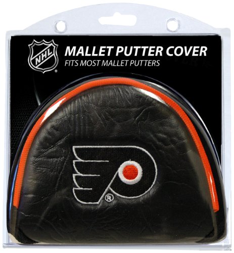 Team Golf NHL Philadelphia Flyers Golf Mallet Putter Cover Golf Club Mallet Putter Headcover, Fits Most Mallet Putters, Scotty Cameron, Daddy Long Legs, Taylormade, Odyssey, Titleist, Ping, Callaway
