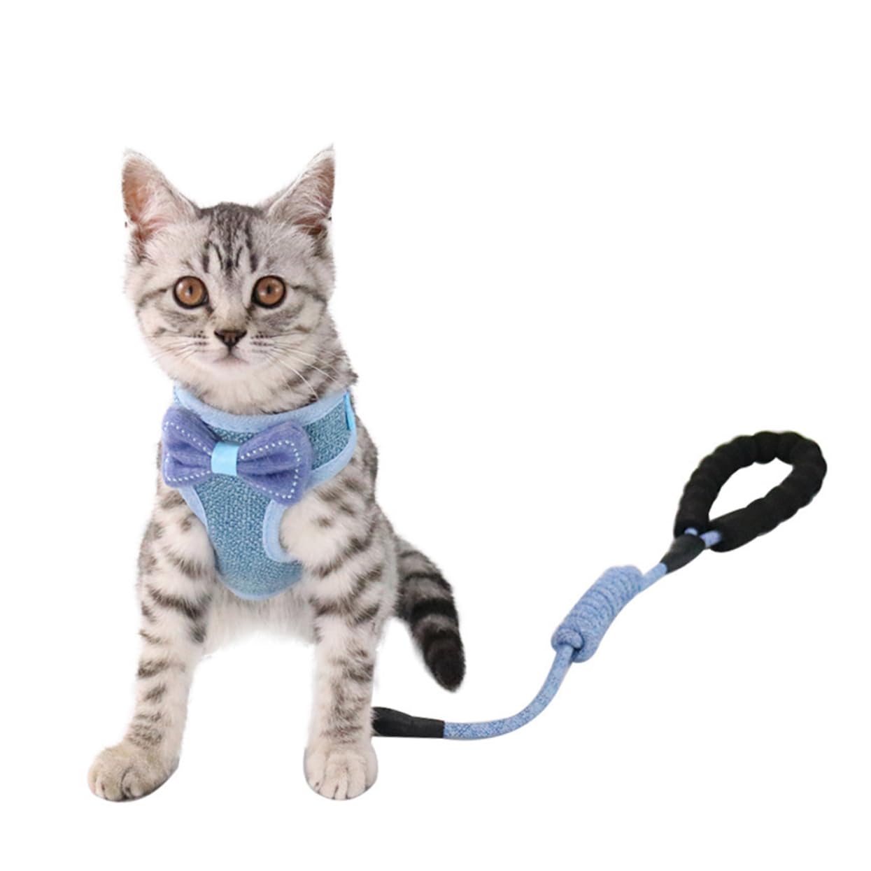 Totority Adjustable Cat Harness Vest Pet Harness for Cats Chest Strap Lightweight Comfortable and Fashionable Bowknot Design