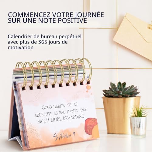 Ryve - Calendrier de bureau motivant avec citations inspirantes, décoration, accessoire de bureau, cadeau inspirant, calendrier quotidien, pour femme – vue 3