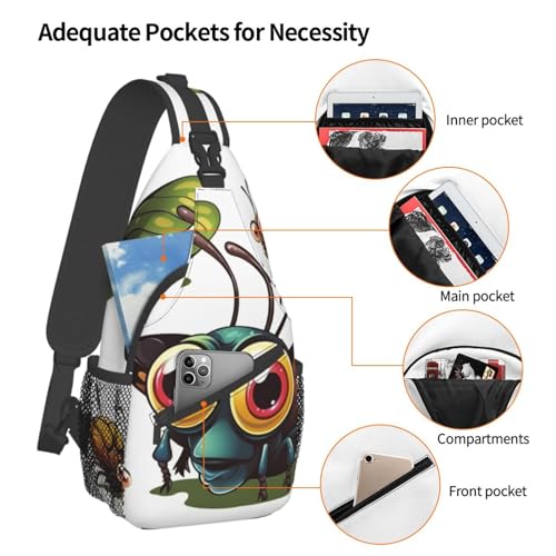 Bolso Sling para Hombre y Mujer Estampado Insectos miniatura 4