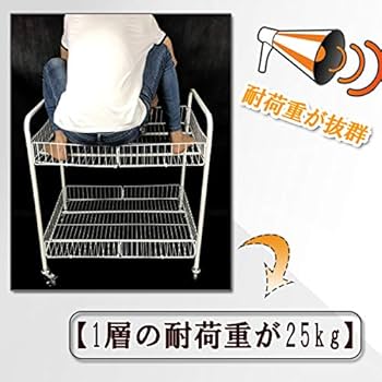 商品陳列ラック台車　キャスター付き　　　引き取り限定 扶桑金属工業 キャスター付中量スチール棚 GSN-K1818C4DC 高さ