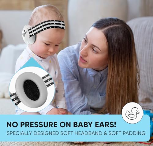 Image of Baby Ear Muff - Noise Canceling Headphone for Infant Hearing Protection - Newborn Earmuff Airplane Travel Essential