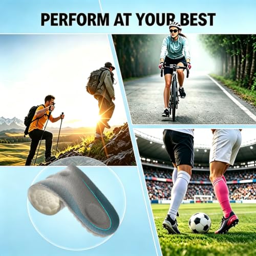 Plantillas 4D Slow Rebound 1.5cm con soporte de arco unisex miniatura 7