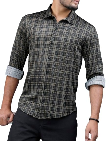 Image of Nobel Monk Men's Full Sleeve Printed Casual Shirt |Regular Fit | Polo Shirt for Men