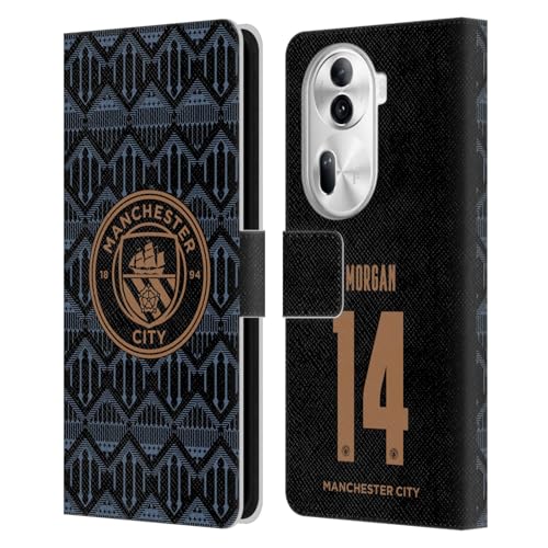 Head Case Designs Officially Licensed Manchester City Man City FC Esme Morgan 2020/21 Women's Away Kit Group 2 Leather Wallet Case Compatible with Oppo Reno11